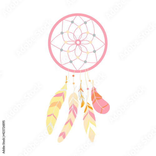 
dream catcher on the white background