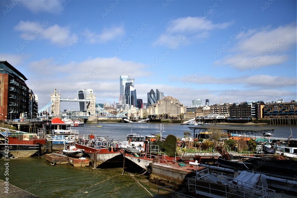 view of the Thames river, Tower Bridge view of the Thames river, Tower Bridge