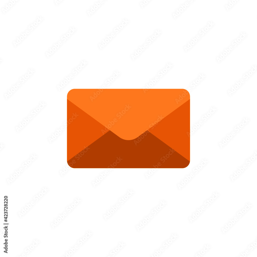 Envelope icon in solid black flat shape glyph icon, isolated on white background Envelope icon in solid black flat shape glyph icon, isolated on white background