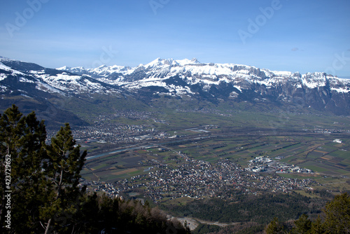 View over the rhine valley from Liechtenstein 19.2.2021 © Robert