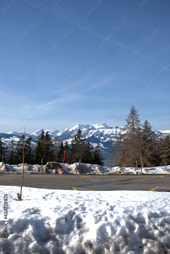 Winter scenery in the alps in Liechtenstein 19.2.2021 Winter scenery in the alps in Liechtenstein 19.2.2021