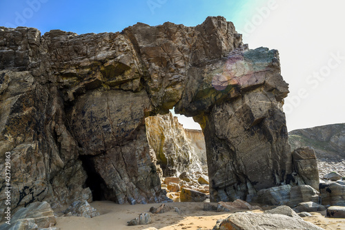 A rock arch on the wild coast of France near Quiberon. © Kozioł Kamila
