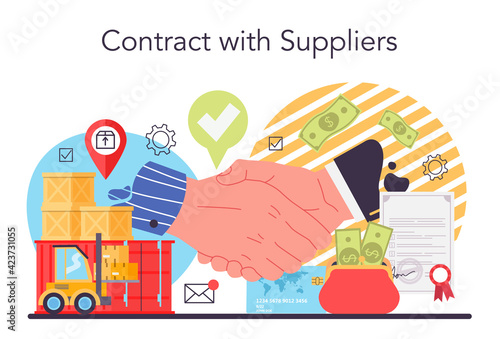 Suppliers concept. B2B idea, global logistic distribution service.