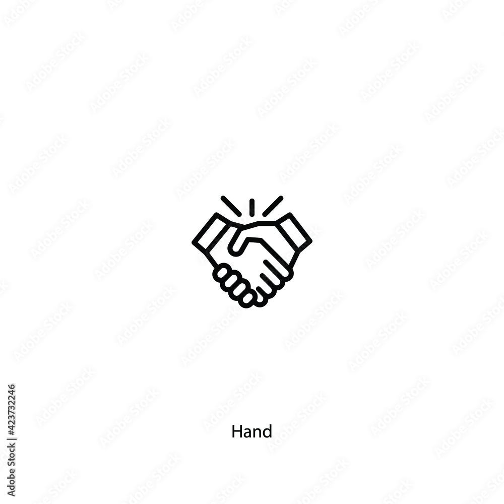 Fototapeta premium handshake icon vector sign symbol