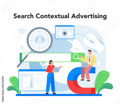 Contextual advertsing and targeting concept. Marketing campaign