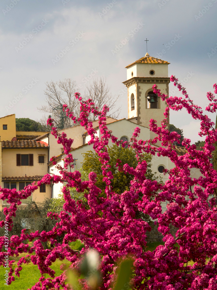 Italia, Toscana, Firenze, Settignano. Chiesa di San Martino a Mensola.