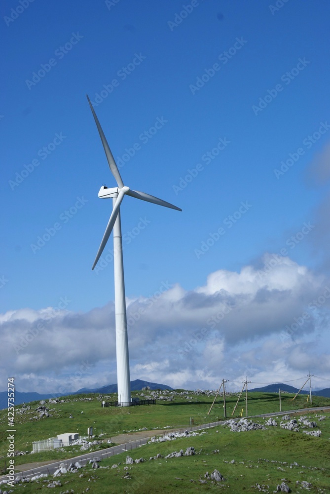 Fototapeta premium wind turbine in the field