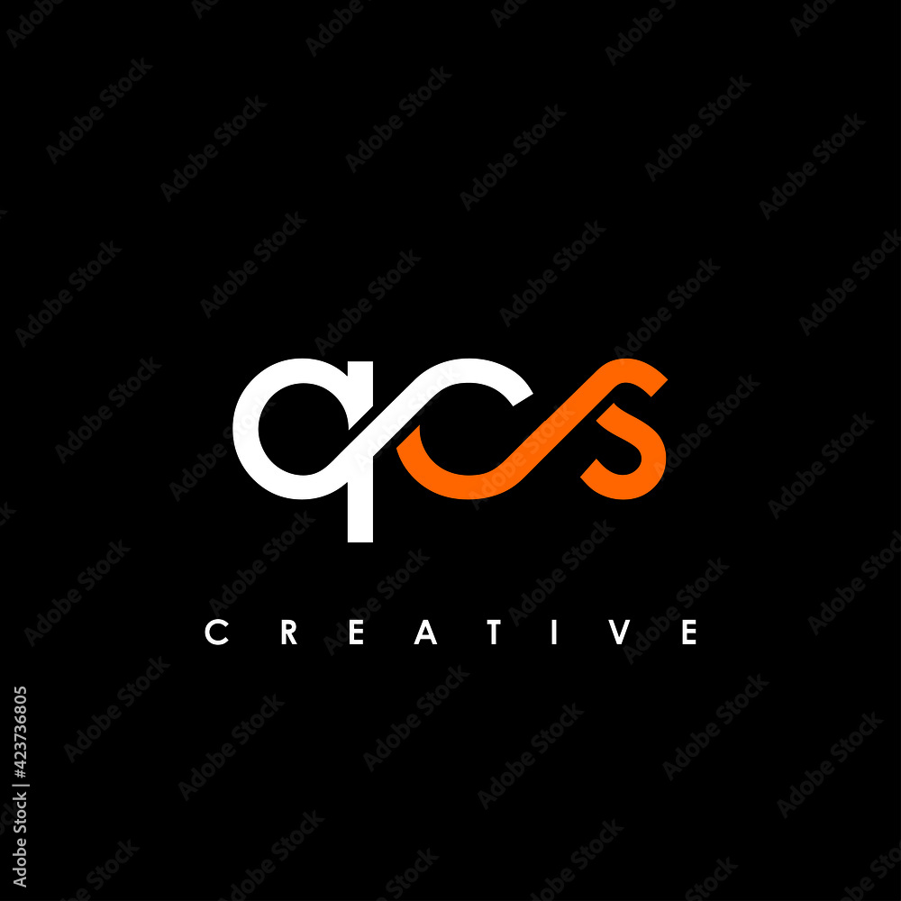 Fototapeta premium QCS Letter Initial Logo Design Template Vector Illustration