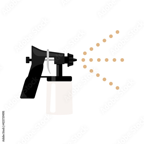 Spray tan gun icon. Clipart image isolated on white background