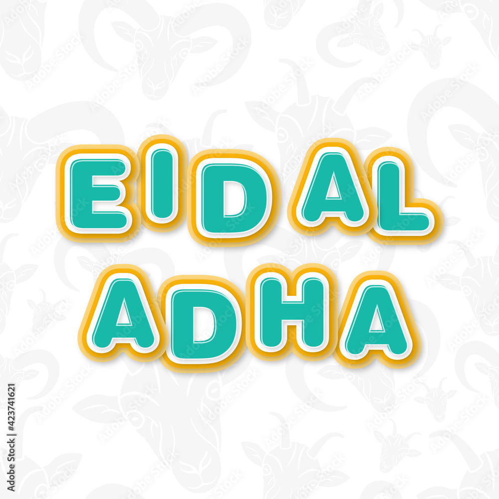 Eid Al Adha greeting card for the Muslim community festival celebration. Eid Al Adha greeting card for the Muslim community festival celebration.