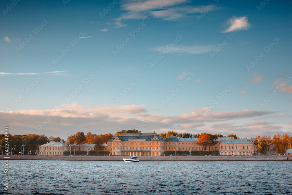 The magnificent palaces of Saint on the other side of the river