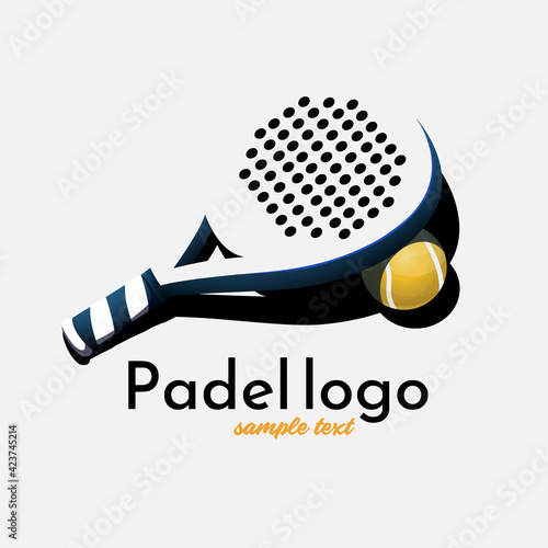 Simple logo silhouette padel racket