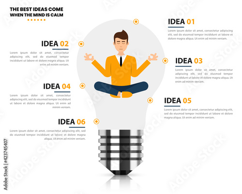 Infographic design template. Creative concept with 6 steps