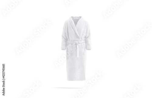 Blank white hotel bathrobe mockup, front view © Alexandr Bognat
