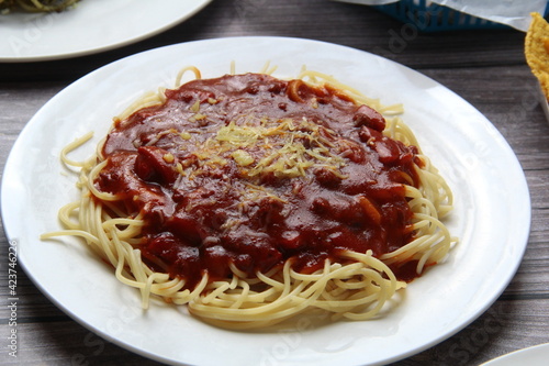 Freshly cooked Italian food pasta