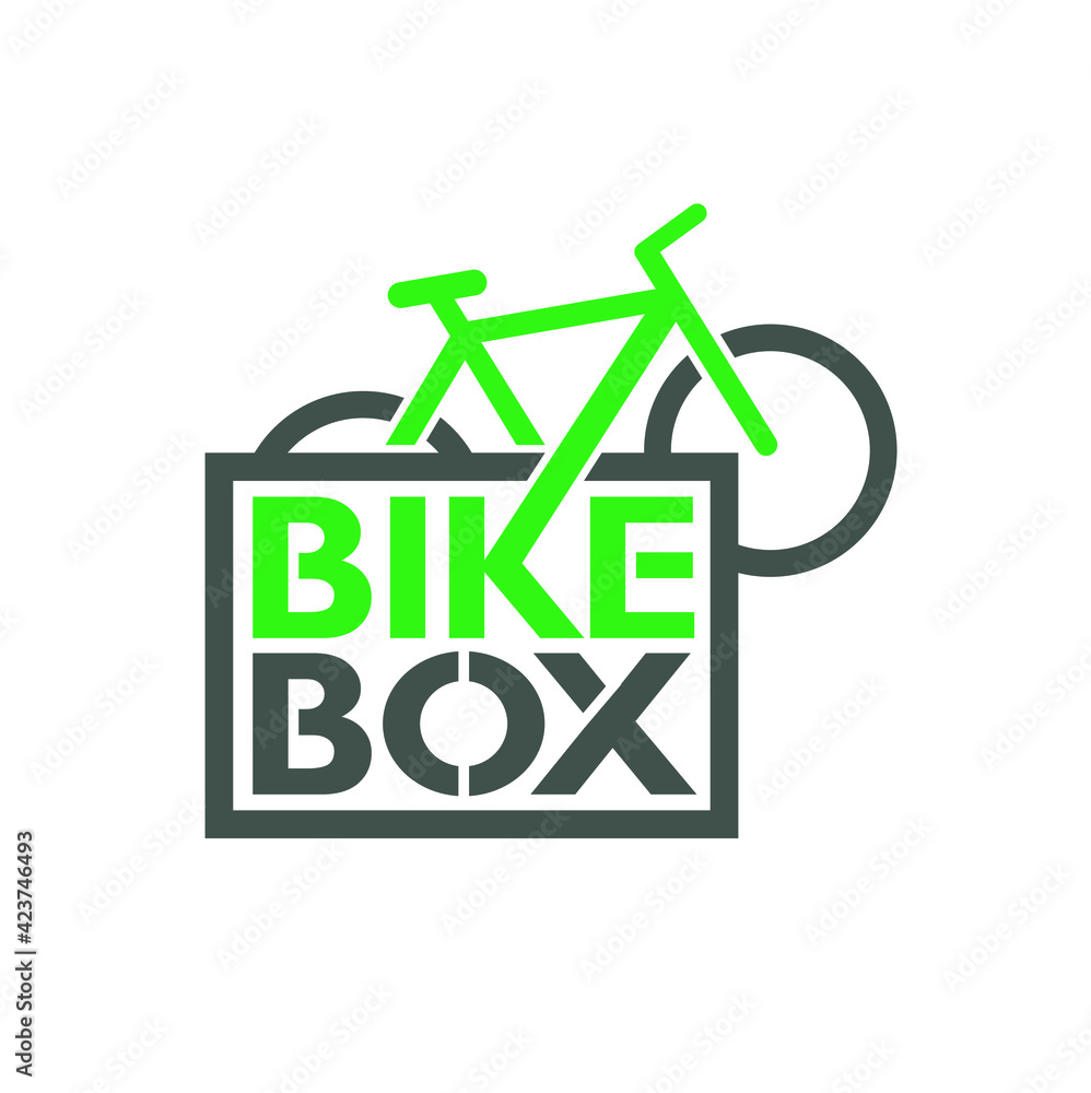 logo template for bicycle storage box, vector art. logo template for bicycle storage box, vector art.
