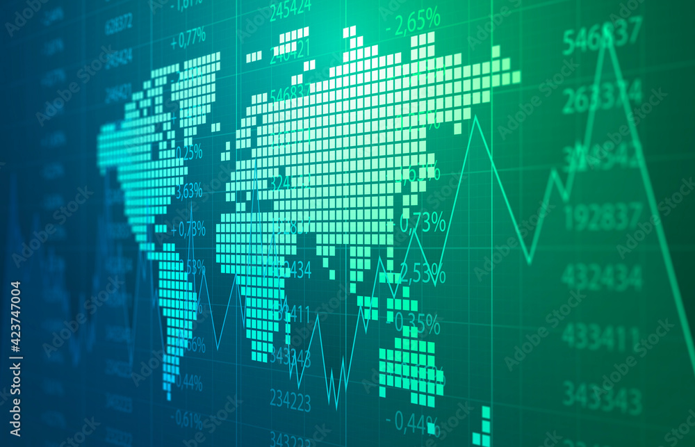 tabellone, grafico, economia, finanza, azioni, mercato