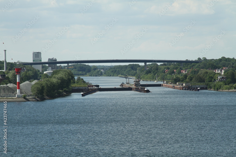 Obraz premium Schleuse Nordostsee Kanal
