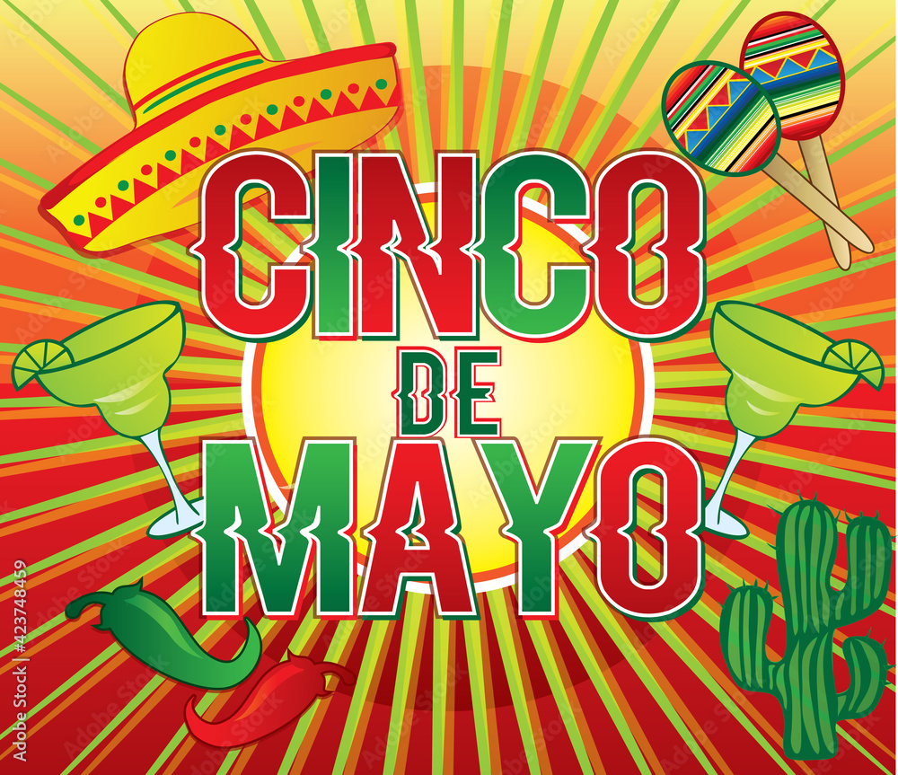 Fototapeta premium Cinco de Mayo colorful banner
