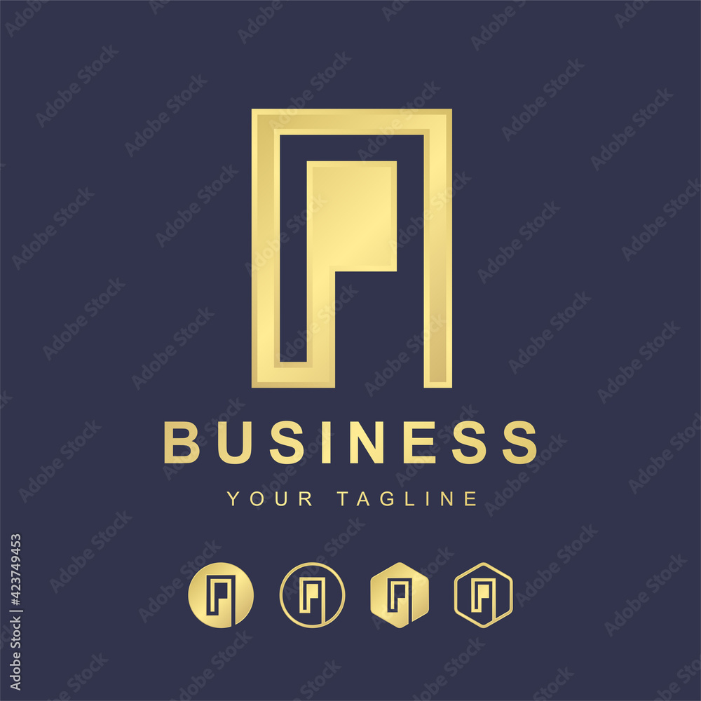 Minimalistic Letter A logo template design. Modern logo concept with golden gradient effect Minimalistic Letter A logo template design. Modern logo concept with golden gradient effect