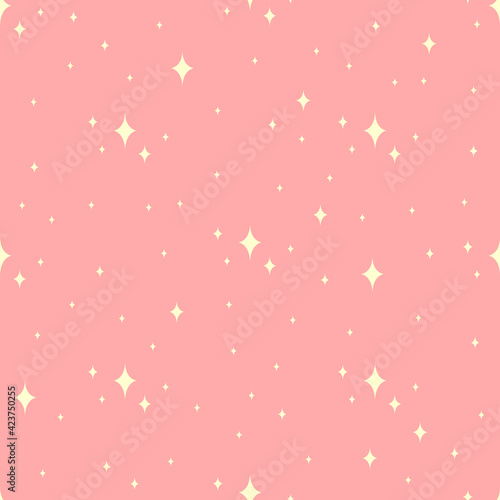 Cute pattern with sparkles. Vector illustration.