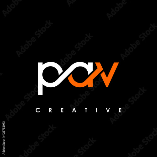 PAV Letter Initial Logo Design Template Vector Illustration