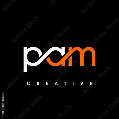 PAM Letter Initial Logo Design Template Vector Illustration photo