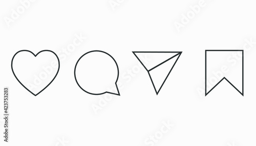 Instagram icon set, vector illustration. Network social media concept.