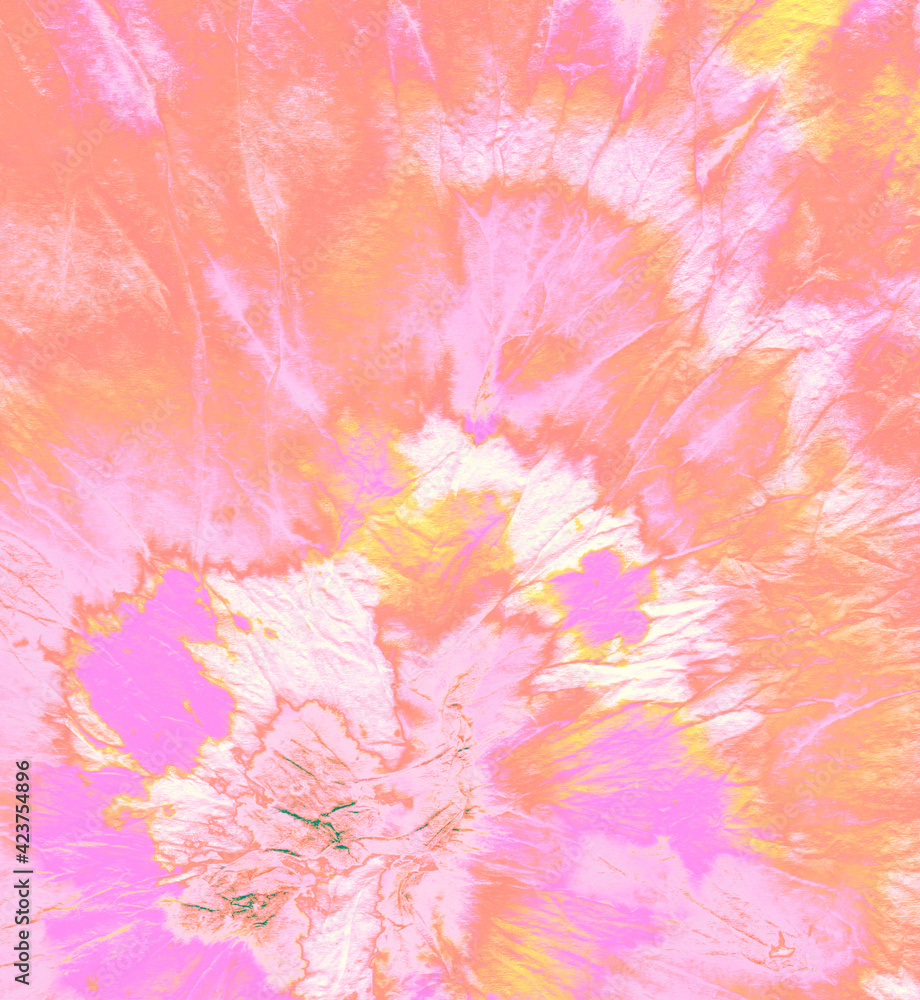 Obraz premium Sunset Tie Dye Wash. Die Batik Craft Designs.