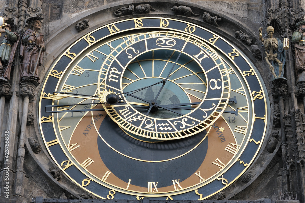 Prague Old Town Square, Astronomical Clock, Prague, Czech Republic, Bohemia, Central Bohemia Region, Europe