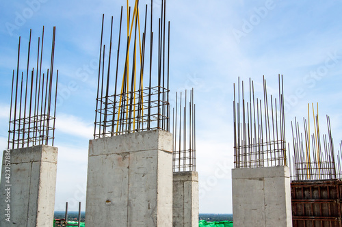 Принти на полотні Steel reinforce in concrete column