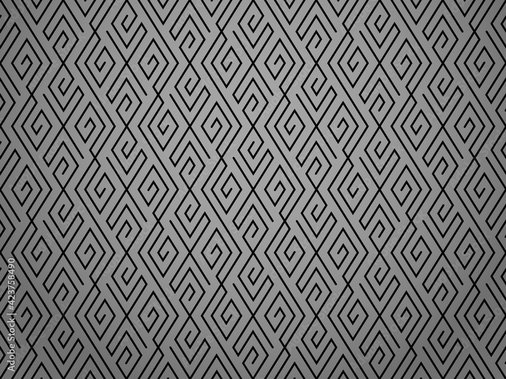 Abstract geometric pattern. A seamless vector background. Black and gray ornament. Graphic modern pattern. Simple lattice graphic design Abstract geometric pattern. A seamless vector background. Black and gray ornament. Graphic modern pattern. Simple lattice graphic design
