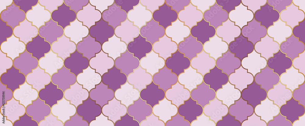 Traditional Ramadan Golden Mosque Tile. Eid Mubarak Muslim Background. Turkish Traditional Ramadan Golden Mosque Tile. Eid Mubarak Muslim Background. Turkish
