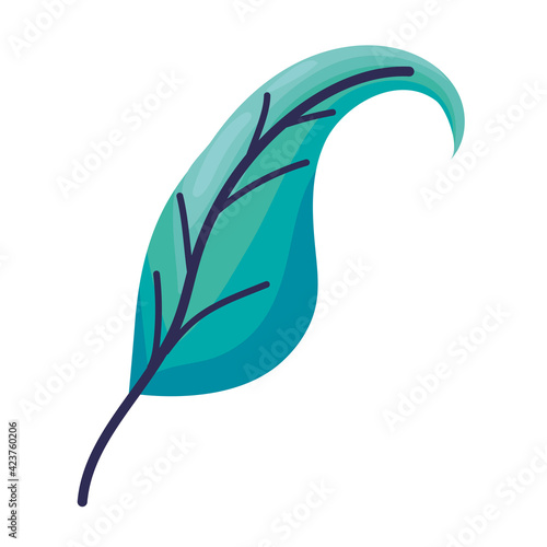 Wallpaper Mural cute turquoise leaf Torontodigital.ca