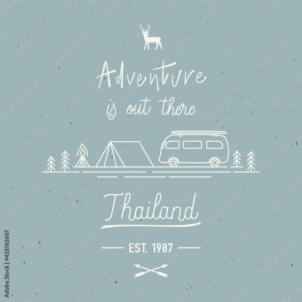 Adventure is out there with Thailand hand lettering