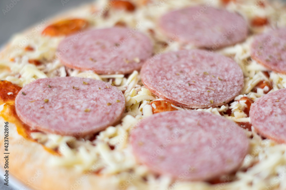 Obraz premium Fast Food Italian Pepperoni Pizza