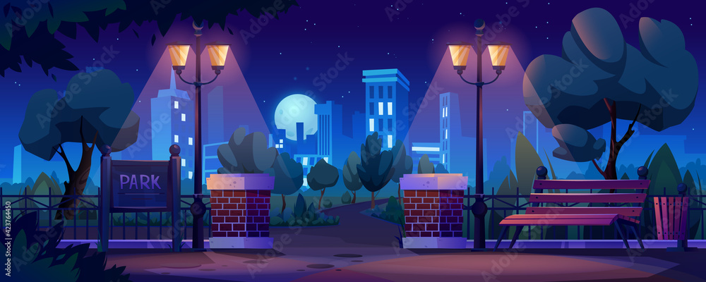 Nighttime Park Background Pack