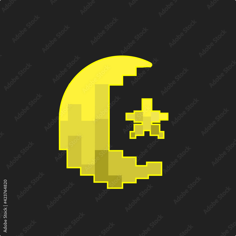 Obraz premium Crescent Moon Logo Design Vector