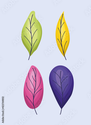 four leaves illustration