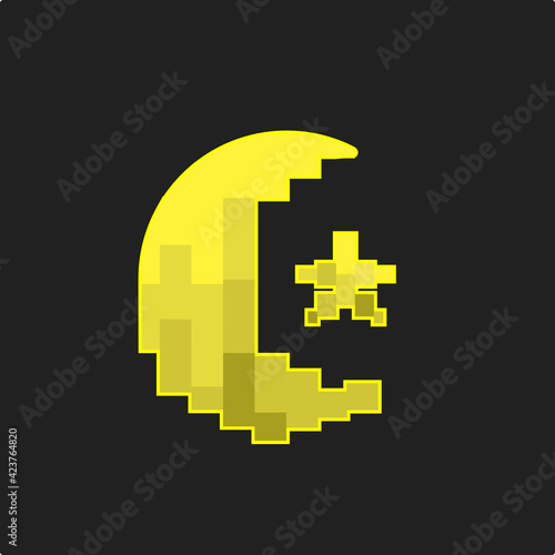 Crescent Moon Logo Design Vector