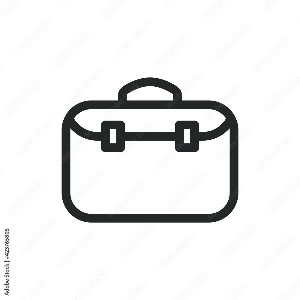 Briefcase line icon isolated on white background. Vector illustration Briefcase line icon isolated on white background. Vector illustration