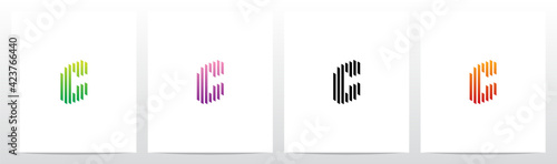 Partition Formed Letter Logo Design C