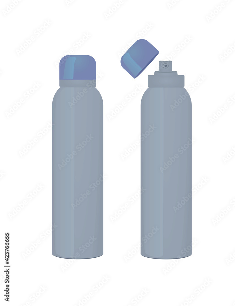 Grey deodorant bottle. vector illustration Grey deodorant bottle. vector illustration