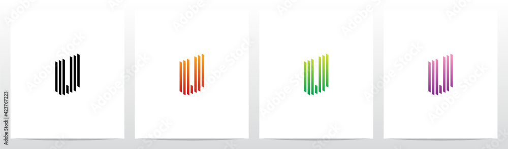 Partition Formed Letter Logo Design U Partition Formed Letter Logo Design U