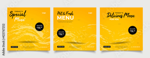 special menu concept banner template design. Discount abstract promotion layout poster. 
