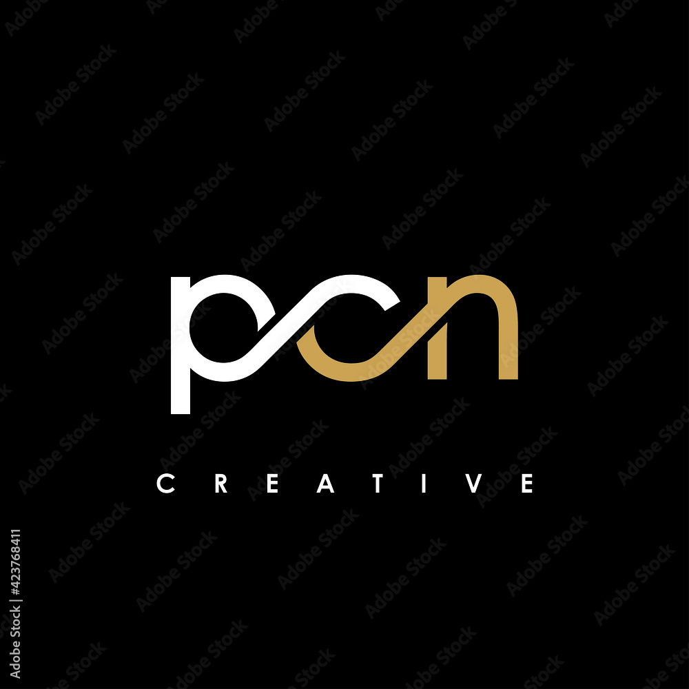 PCN Letter Initial Logo Design Template Vector Illustration - obrazy, fototapety, plakaty 