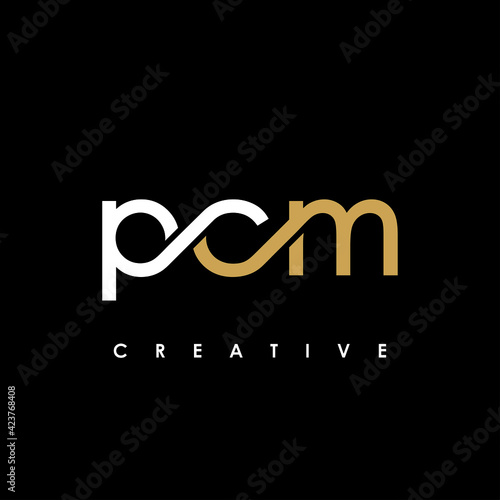 PCM Letter Initial Logo Design Template Vector Illustration photo