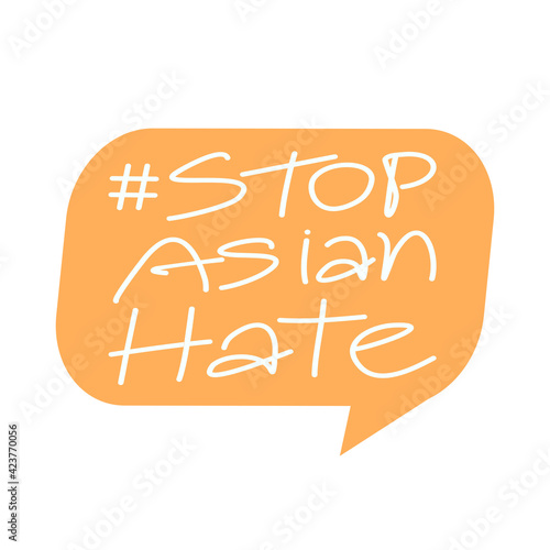 anti racism and equality concept. stop asian hate hashtag. race and humanity. asian matter movement.
