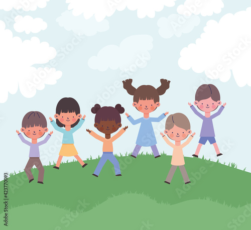 cute kids group