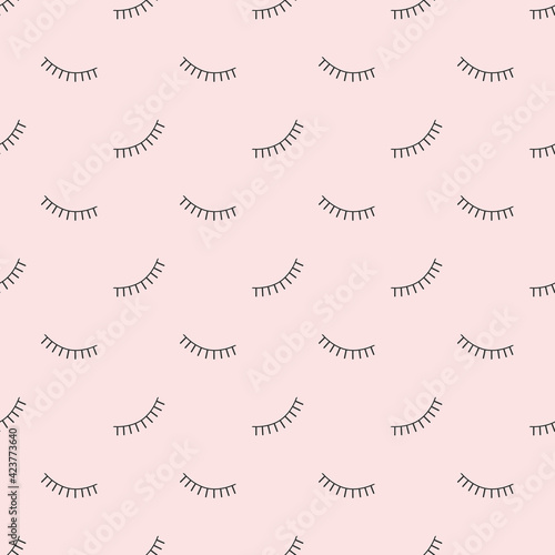 Abstract seamless eyes pattern for girls, boys. brows Creative vector pattern. Funny eyes pattern for textile and fabric. Fashion sport style. Background for kids closed eyes